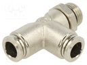 Push-in fitting; T-tap splitter; 1/4"; -0.99÷20bar; 8mm