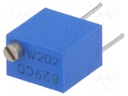 Potentiometer: mounting; vertical,multiturn; 2kΩ; 250mW; ±10%