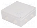 Enclosure: junction box; X: 196mm; Y: 196mm; Z: 78mm; wall mount