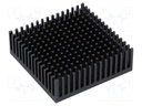 Heatsink: extruded; black; L: 50.8mm; W: 50.8mm; H: 16.51mm; anodized