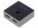 Switch; bidirectional,HDMI 2.0; grey; Input: HDMI socket