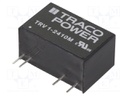 Converter: DC/DC; 1W; Uin: 19.2÷28.8V; 3.3VDC; Iout: 303mA; SIP9