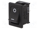 ROCKER SWITCH, SPST, BLACK, PANEL