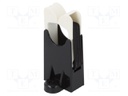 Screw mounted clamp; polyamide; black; W: 30mm; L: 21.3mm; H: 48mm