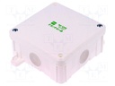 Enclosure: junction box; X: 98mm; Y: 98mm; Z: 46mm; wall mount; IP55