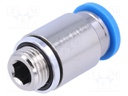 Push-in fitting; straight; Input thread: G 1/8" external; 8mm