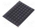 Self-adhesive foot; H: 2.5mm; black; polyurethane