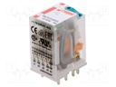 Relay: electromagnetic; 4PDT; Ucoil: 24VDC; 6A/250VAC; 6A/24VDC