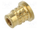 Threaded insert; brass; M2,5; BN: 37901; L: 5.2mm; MULTISERT®