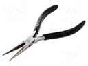 Pliers; straight,precision,half-rounded nose; 150mm