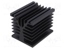 Heatsink: extruded; black; L: 100mm; W: 80mm; H: 78.6mm; 0.7K/W; screw