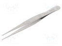 Tweezers; 120mm; SMD; Blades: straight; Blade tip shape: hook