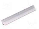 Profiles for LED modules; angular; white; L: 1m; aluminium; 30/60°