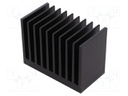 Heatsink: extruded; grilled; black; L: 50mm; W: 95mm; H: 70mm