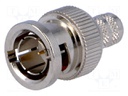 Plug; BNC; male; straight; 75Ω; KX50,KX51,L910-8,RG143,RG212,RG6