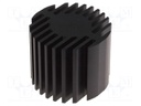 Heatsink; LED; Ø: 60mm; H: 50mm; Colour: black