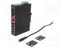 Industrial module: switch Ethernet; unmanaged; 12÷48VDC; RJ45