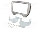 Radio mounting frame; Nissan; 2 DIN; silver