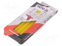 Hot melt glue; Ø: 7.2mm; yellow; L: 100mm; Bonding: 20÷30s; 12pcs.