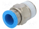 Push-in fitting; straight; Input thread: R 3/8" external; 10mm