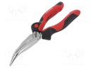 Pliers; curved,half-rounded nose,universal; 200mm