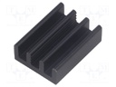 Heatsink: extruded; black; L: 19mm; W: 14mm; H: 6mm; 35K/W; aluminium