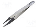 Tweezers; Tip width: 0.4mm; Blade tip shape: sharp; ESD