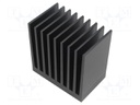 Heatsink: extruded; grilled; black; L: 50mm; W: 80mm; H: 80mm; 2.3K/W