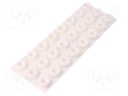 Self-adhesive foot; H: 10.2mm; white; polyurethane; Dim: Ø22.4mm