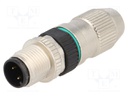 Plug; M12; PIN: 4; male; A code-DeviceNet / CANopen; for cable; IDC