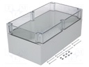 Enclosure: multipurpose; X: 200mm; Y: 360mm; Z: 151mm; EURONORD; grey