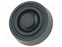 Quick mounting foot; black; polyetylene; A: 5mm; B: 15.7mm; C: 15mm