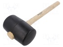 Hammer; 380mm; 1.22kg; 90mm; round; rubber; wood; Shore hardness: 90