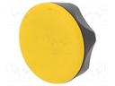 Knob; Dia: 45mm; H: 26mm; technopolymer (PA); black; Cap: yellow