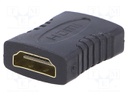 Adapter; HDMI 1.4; HDMI socket,both sides; Colour: black