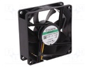 Fan: DC; axial; 12VDC; 80x80x25mm; 55.77m3/h; 28dBA; Vapo; 2600rpm