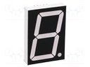 Display: LED; 7-segment; 38.1mm; 1.5"; No.char: 1; red; 90mcd; anode