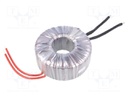 Transformer: toroidal; 600VA; 230VAC; 12V; 50A; 5kg; Leads: cables