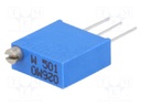 Potentiometer: mounting; vertical,multiturn; 500Ω; 500mW; THT