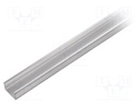 Profiles for LED modules; surface; natural; L: 1m; aluminium