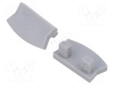 Cap for LED profiles; silver; 10pcs.