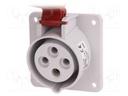 Connector: AC supply 3-phase; socket; female; 16A; 400VAC; IP44