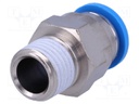 Push-in fitting; straight; Input thread: R 1/4" external; 10mm