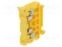 Splice terminal: rail; 0.5÷4mm2; ways: 1; terminals: 2; yellow; TS35