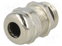 Cable gland; M16; IP68; Mat: brass; Body plating: nickel