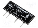 Relay: solid state; Ucntrl: 4÷10VDC; 1.5A; 12÷280VAC; THT; SIP