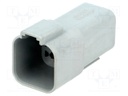 Connector: wire-wire; AT; plug; male; PIN: 6; IP67; Locking: latch