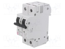 Circuit breaker; 230/400VAC; Inom: 2A; Poles: 1+N; DIN; Charact: B