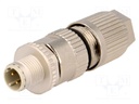 Plug; M12; PIN: 4; male; D code-Ethernet; for cable; IDC; IP67; 32V