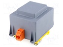 Transformer: encapsulated; 100VA; 230VAC; 230V; 430mA; 1.3kg; IP00